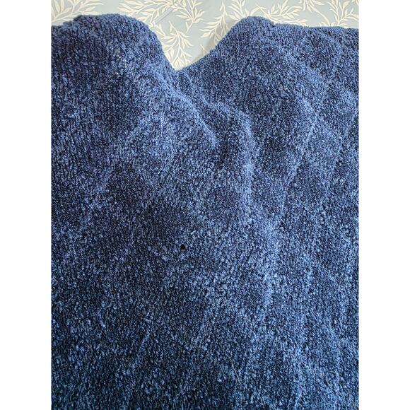 Vintage Mark Fore & Strike Sz L Navy Blue Wool Blend Cardigan Sweater 90s Retro - Picture 9 of 10